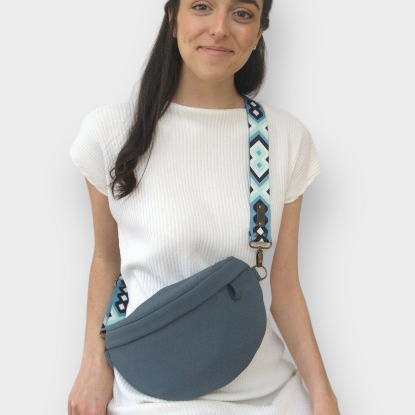 Fanny Pack impermeável Cobo - Azul Aço