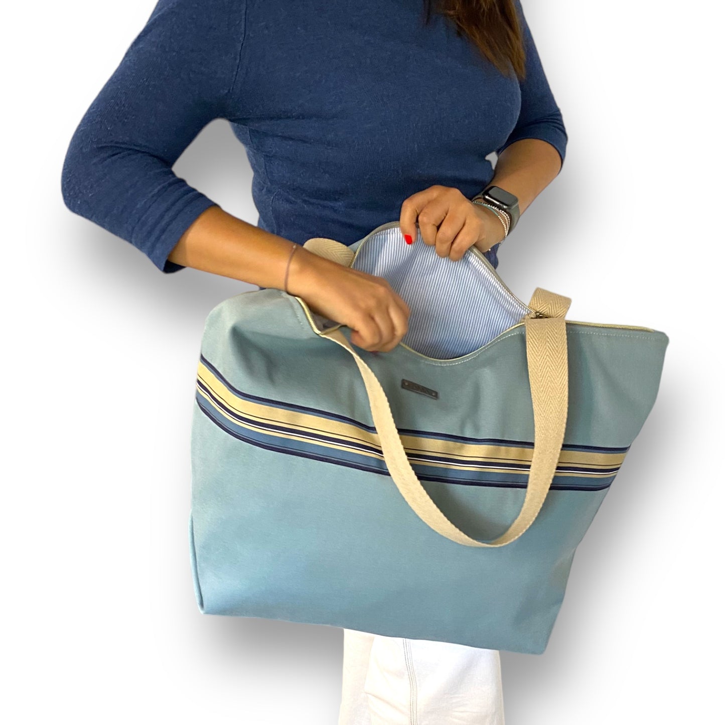 Pack Tote Bag + Neceser Laura - Azul