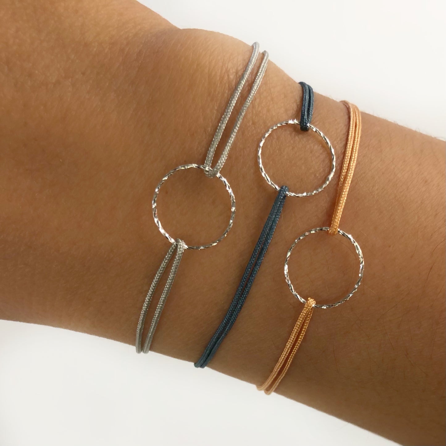 Pack 3 Mini Argola Azul / Laranja / Bege - Dourado