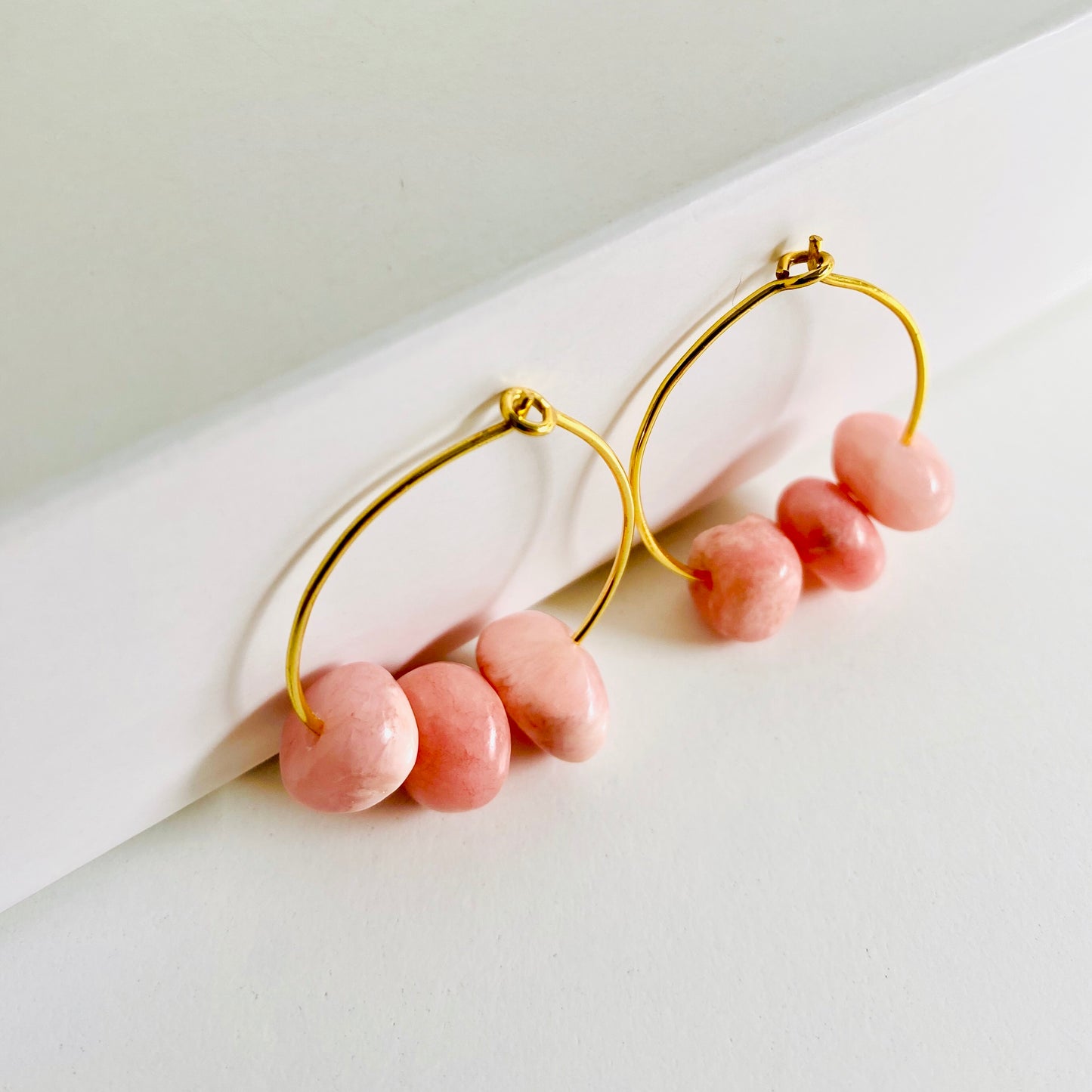 Pendientes Quarzo Rosa