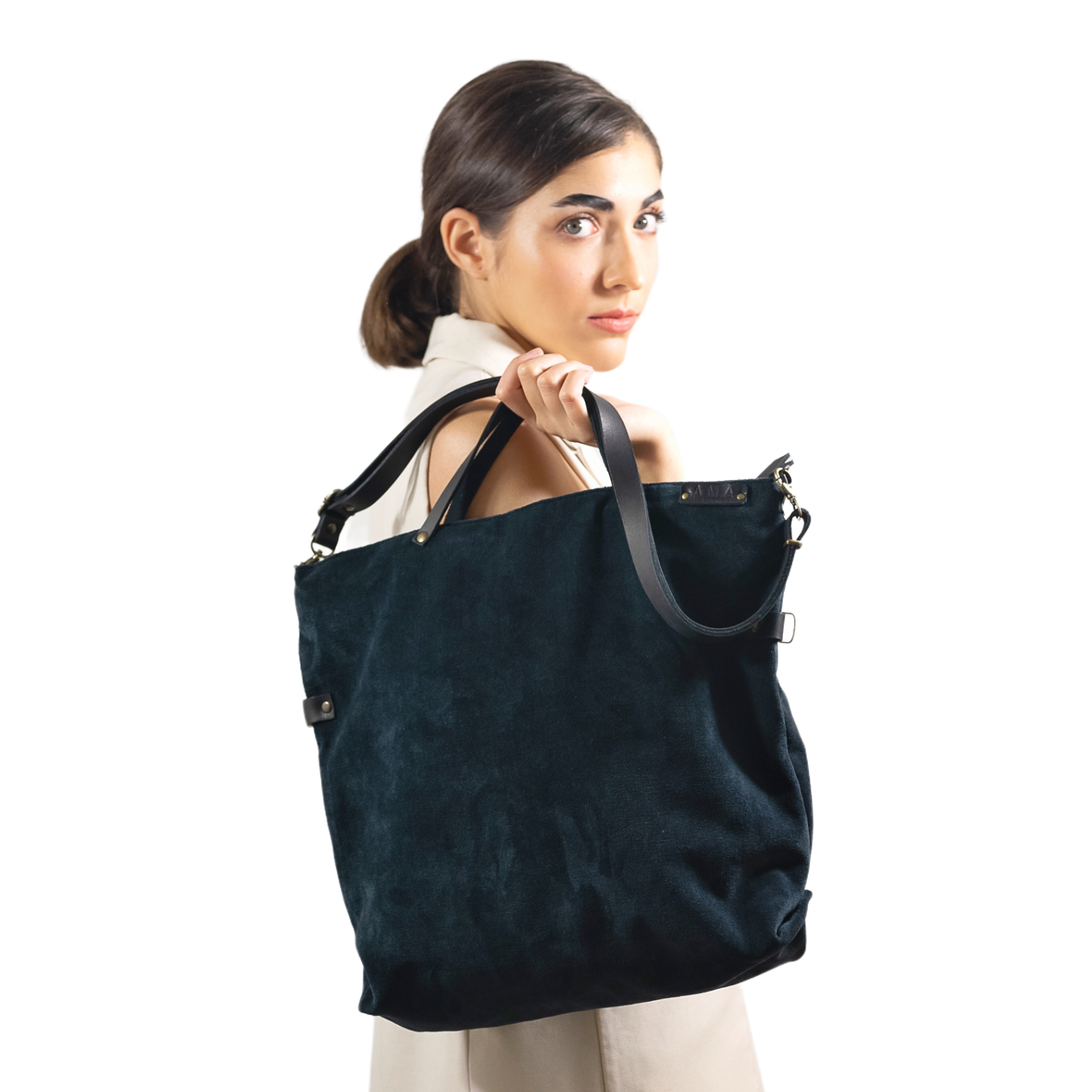 Bolso hecho a mano Belem negro terciopelo 56 90 ENVIO GRATIS amastore.es