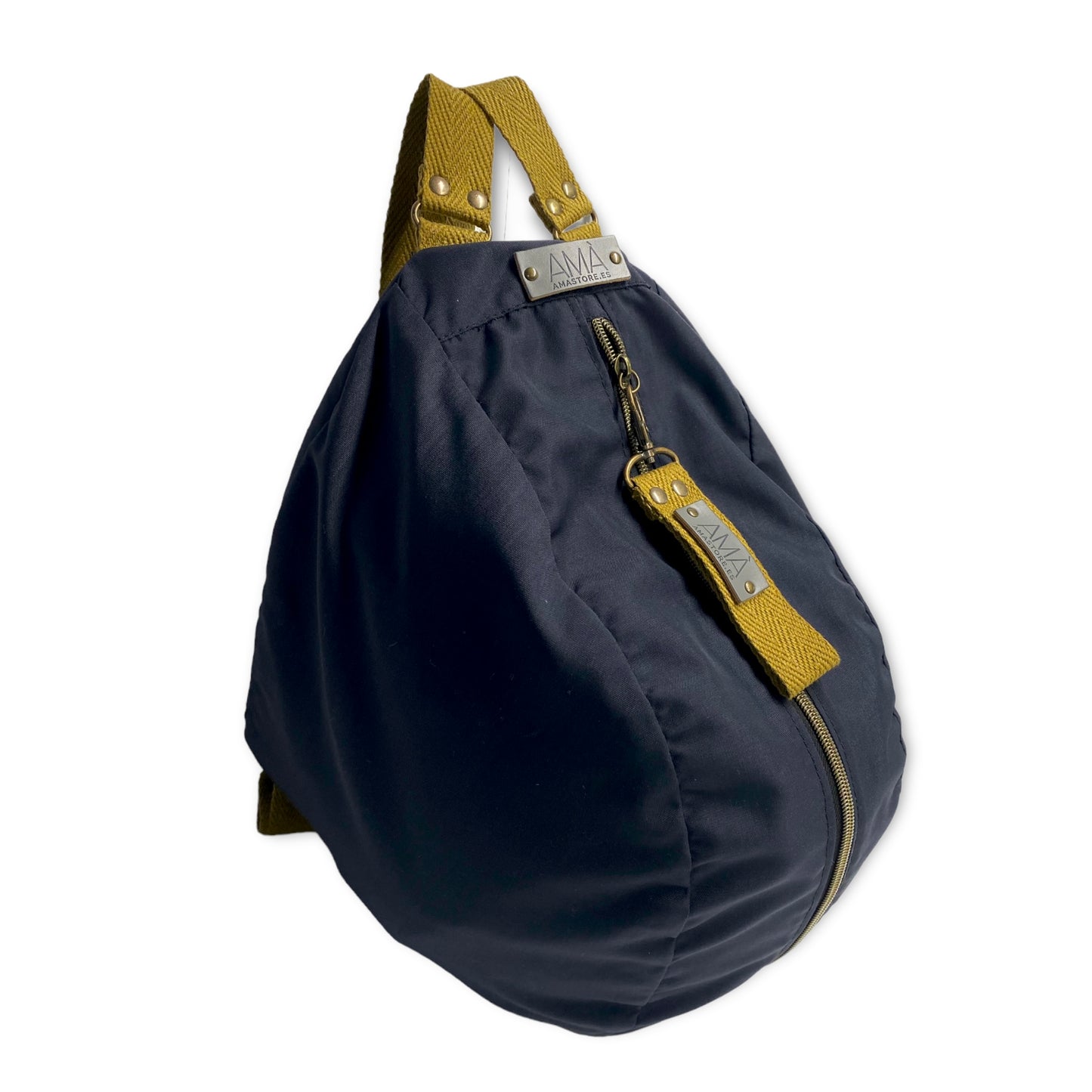 Mochila para casco - Negra y mostaza