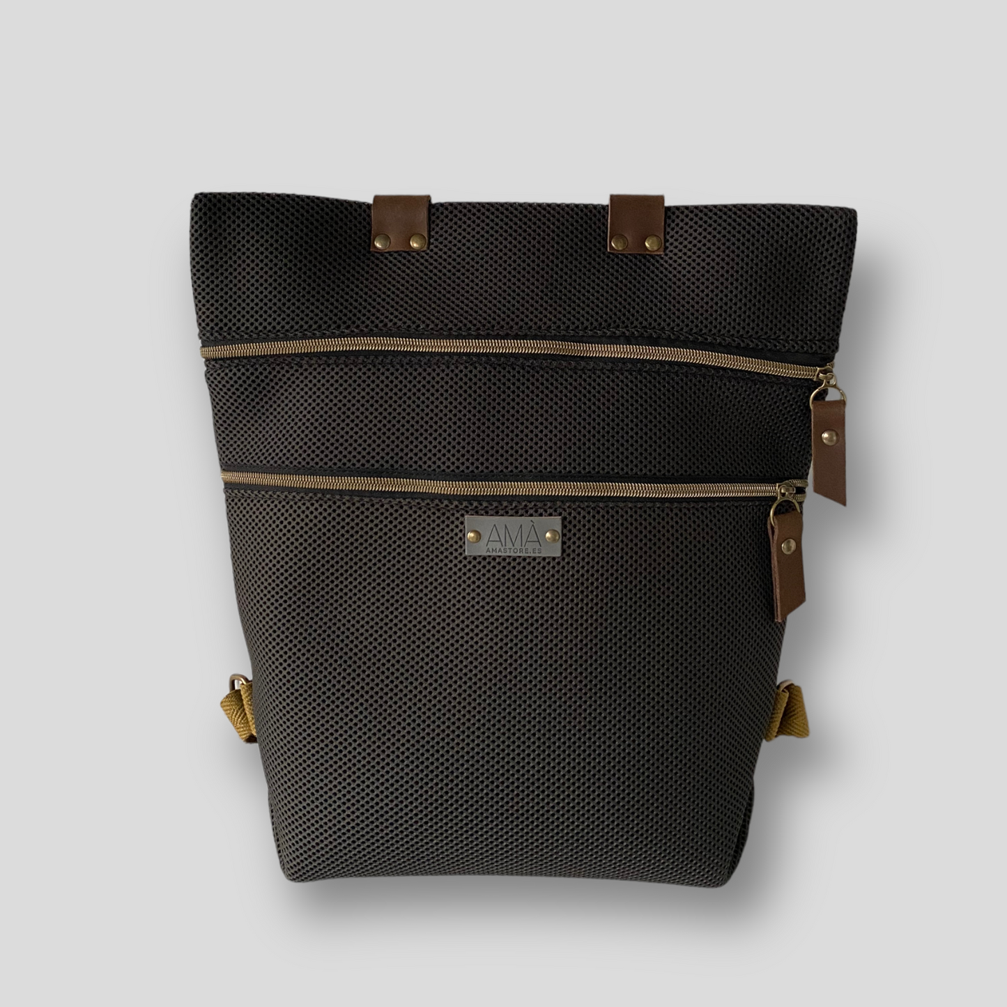 Mochila Tavira reversible - Marrón y Mostaza
