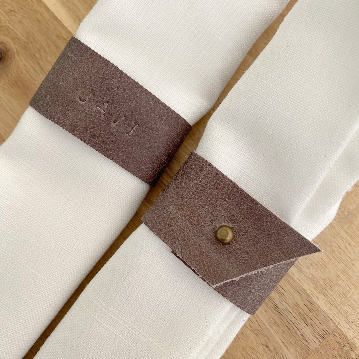 Servilleteros de piel Personalizados