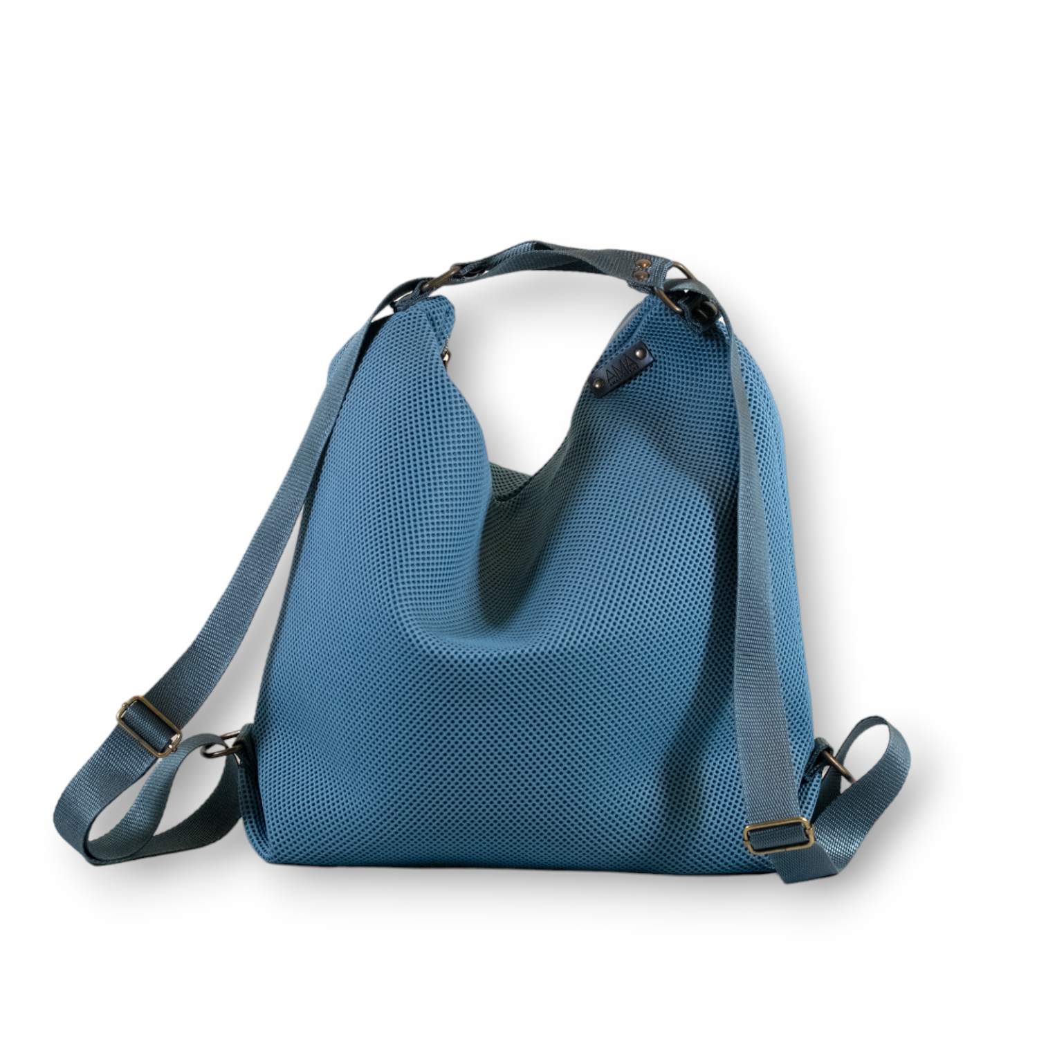 Bolso convertible en mochila Coimbra Azul Grisaceo 3D amastore.es