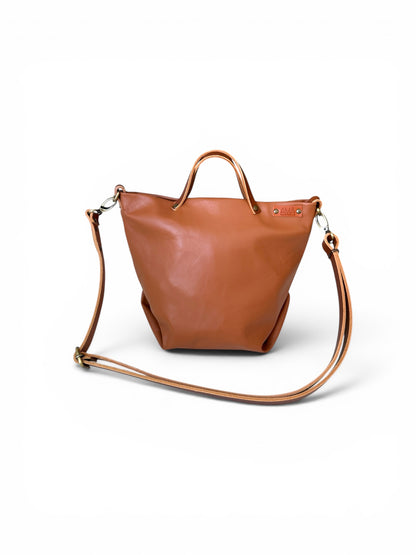 Hugo - bandolera y bolso de mano piel camel