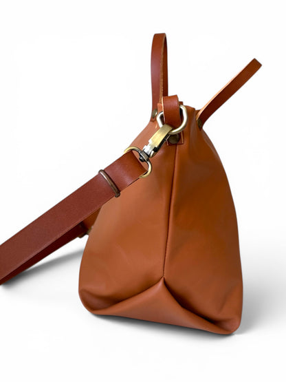 Hugo - bandolera y bolso de mano piel camel