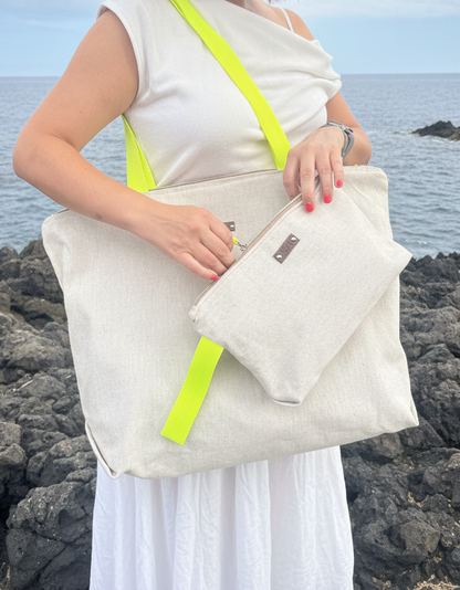 Pack Laura  - ToteBag  + Necessaire - Azul