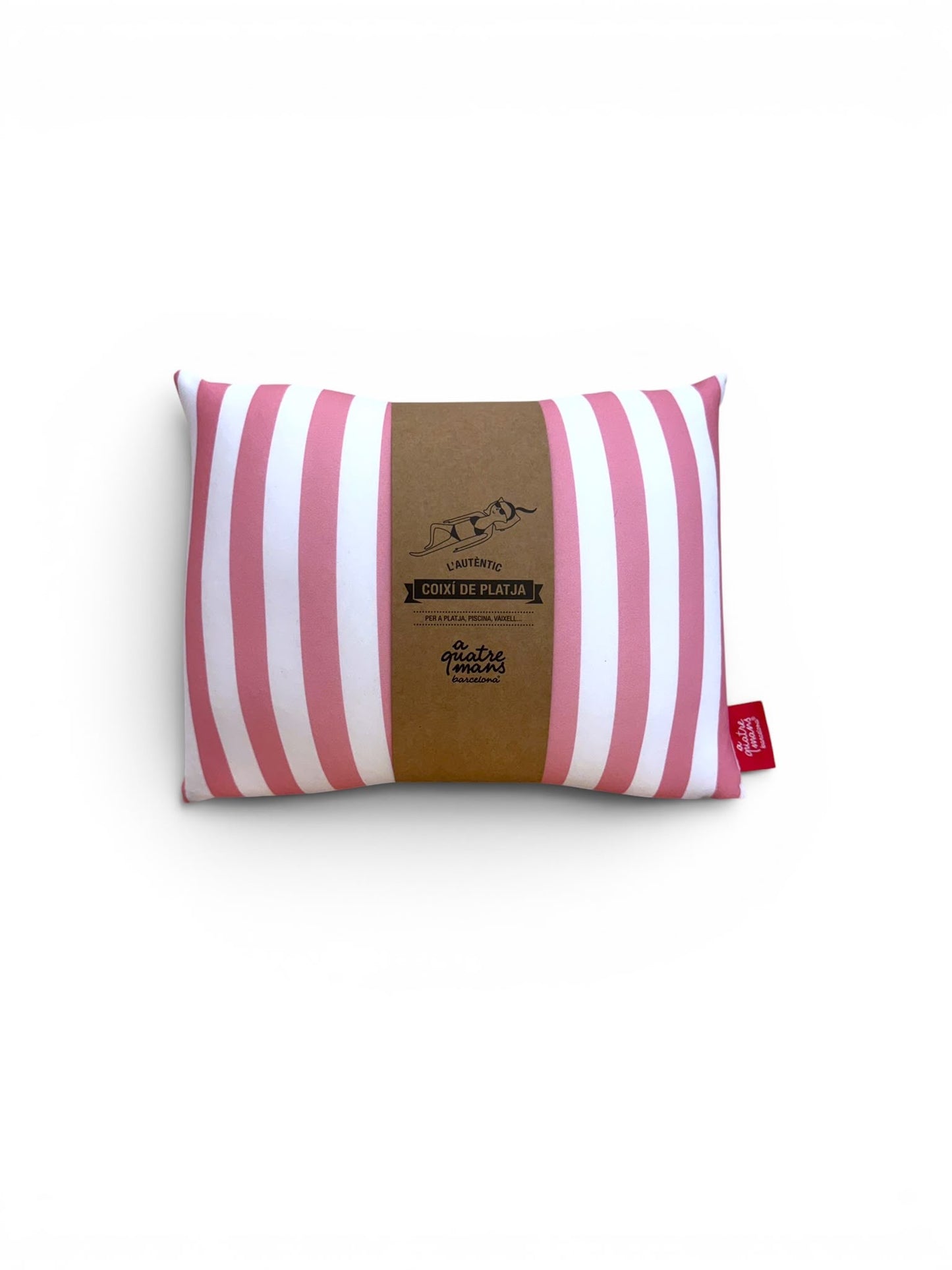 Cojín de playa ergonómico, ligero y de secado rápido. Ideal para playa, piscina o barco. Fabricado artesanalmente en Barcelona.