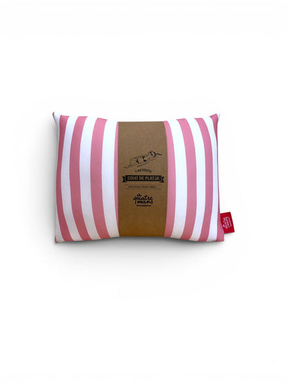 Cojín de playa ergonómico, ligero y de secado rápido. Ideal para playa, piscina o barco. Fabricado artesanalmente en Barcelona.