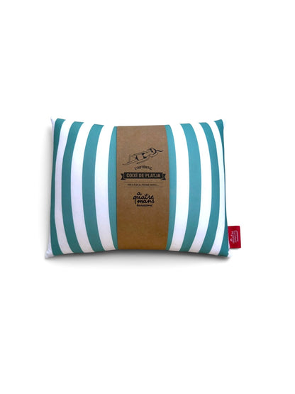 Cojín de playa ergonómico, ligero y de secado rápido. Ideal para playa, piscina o barco. Fabricado artesanalmente en Barcelona.