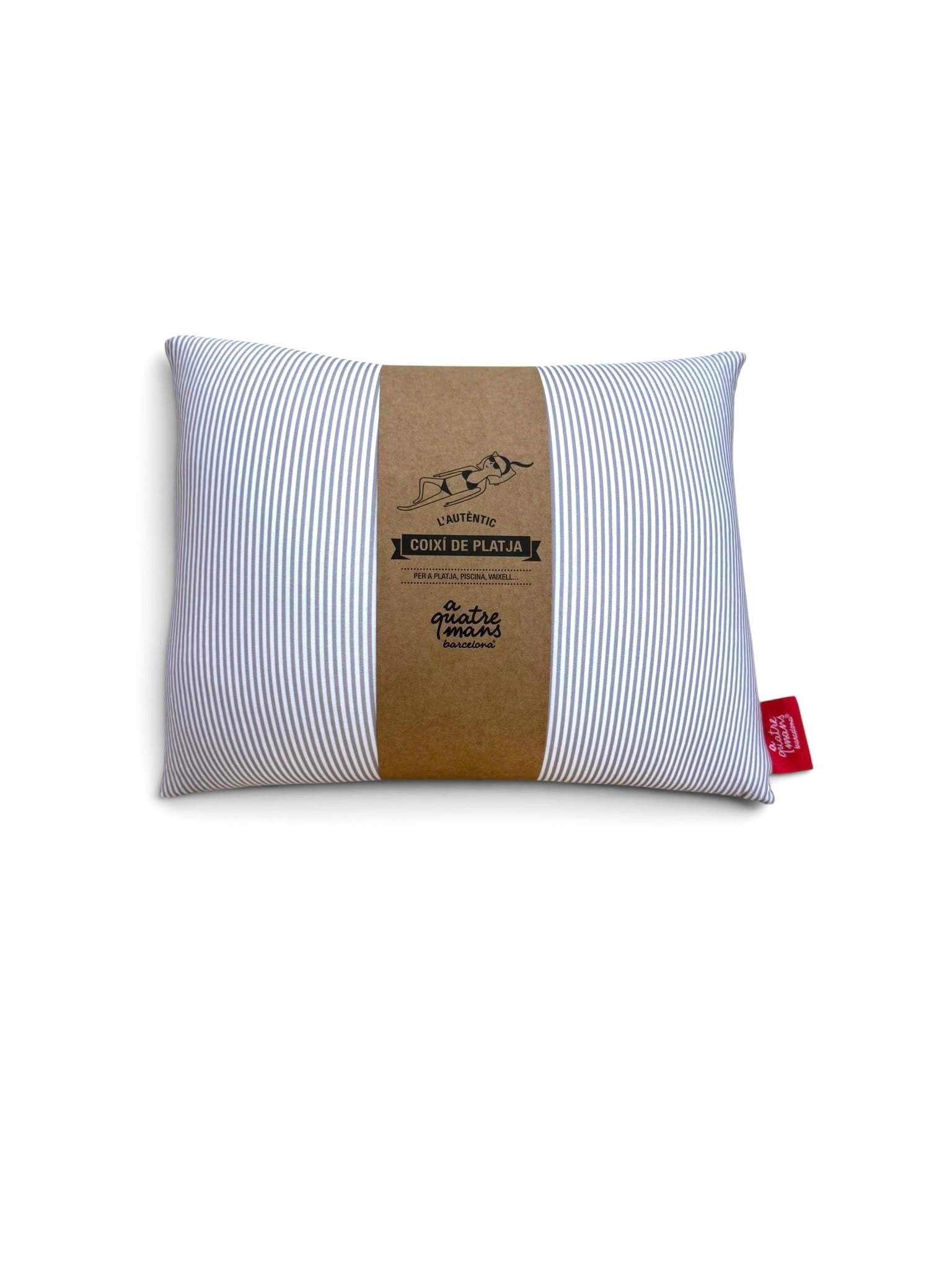 Cojín de playa ergonómico, ligero y de secado rápido. Ideal para playa, piscina o barco. Fabricado artesanalmente en Barcelona.