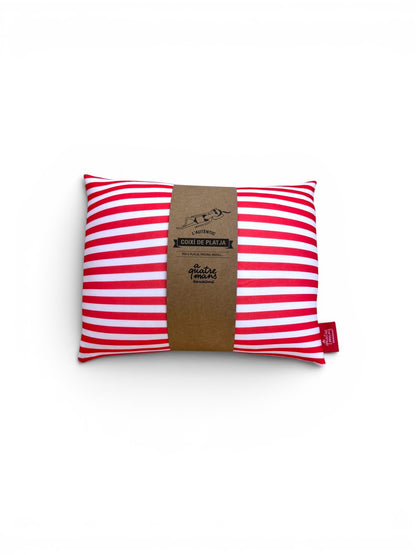 Cojín de playa ergonómico, ligero y de secado rápido. Ideal para playa, piscina o barco. Fabricado artesanalmente en Barcelona.