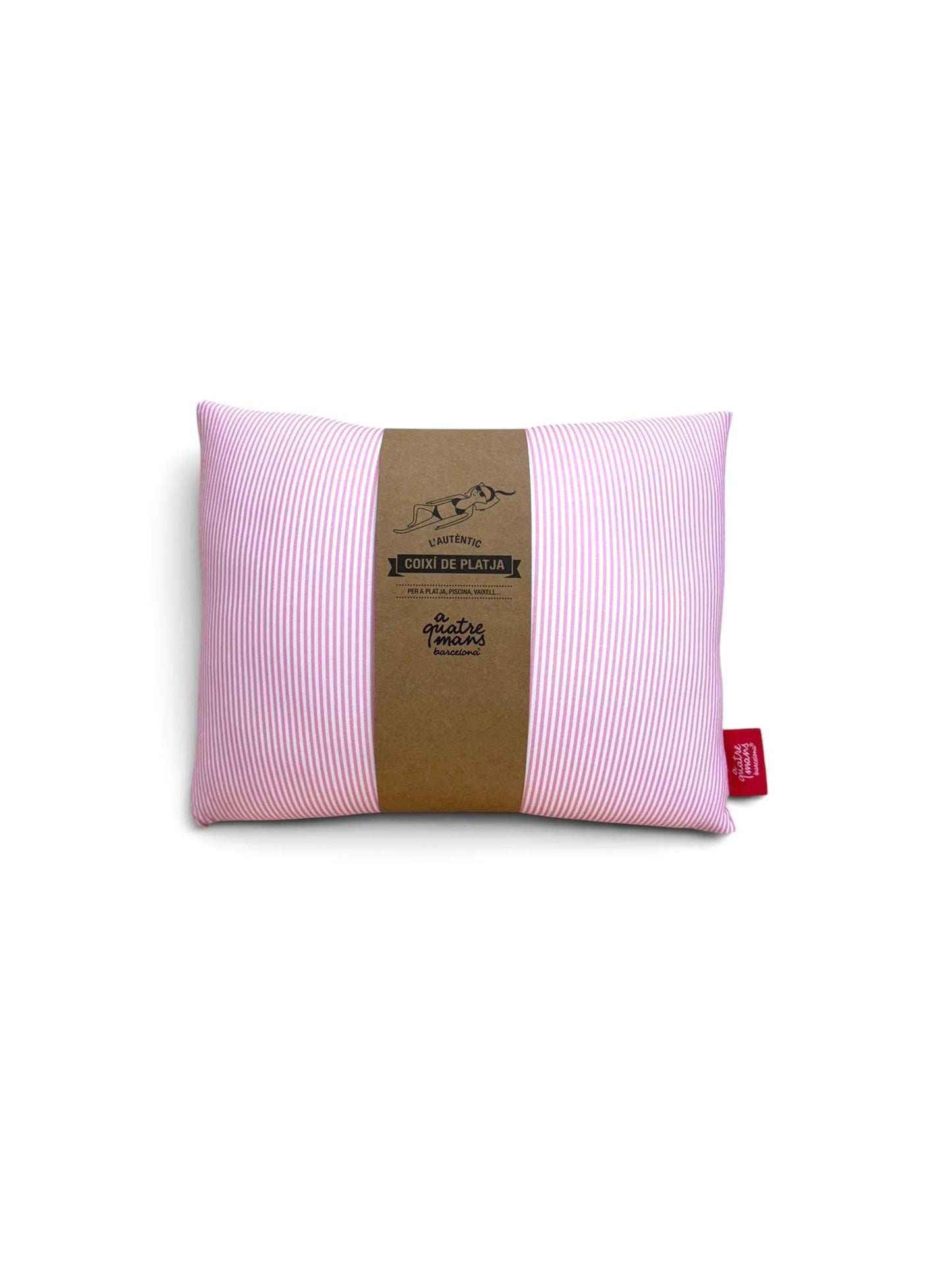 Cojín de playa ergonómico, ligero y de secado rápido. Ideal para playa, piscina o barco. Fabricado artesanalmente en Barcelona.