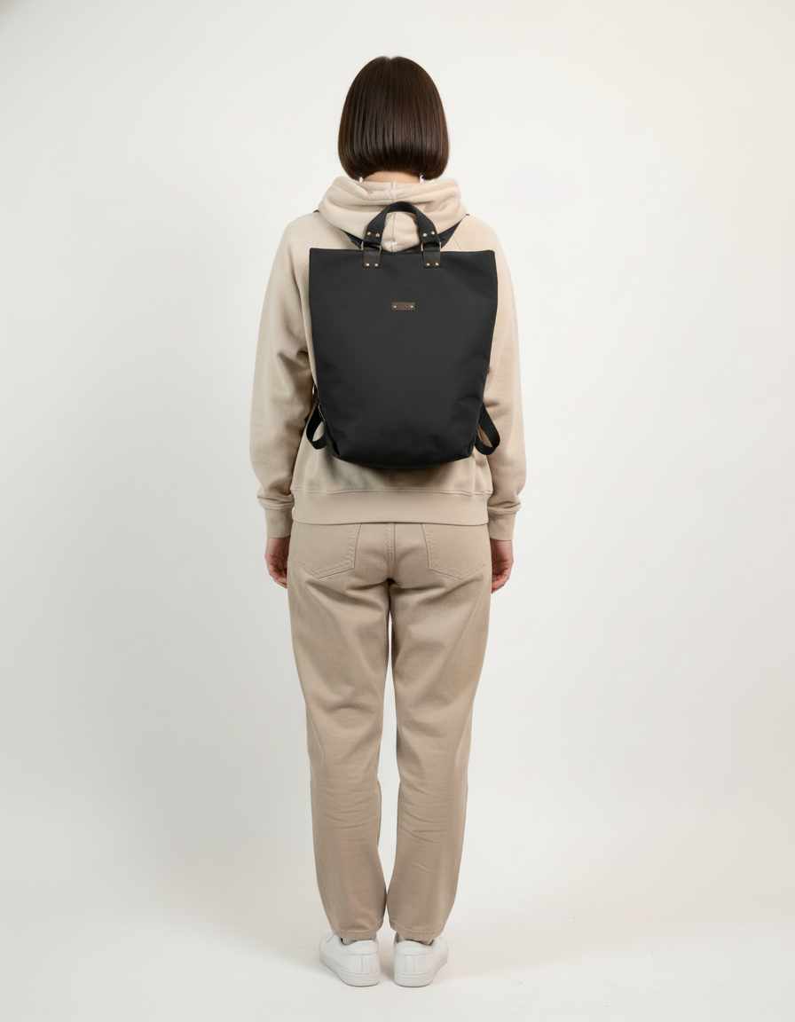 Mochila Tavira reversible - Negra (impermeable)