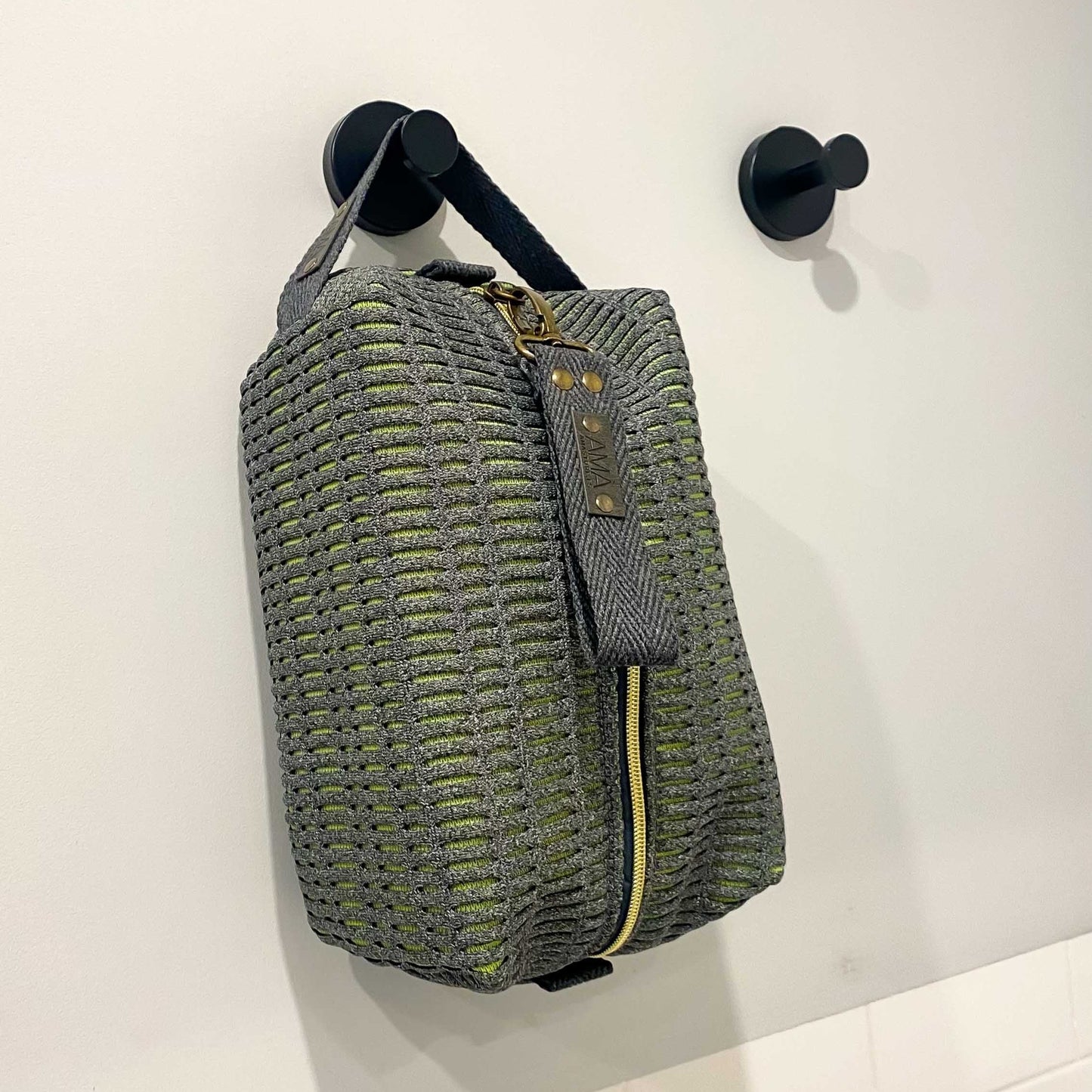 Necessaire personalizada Marta - Verde e Amarelo Fluorescente