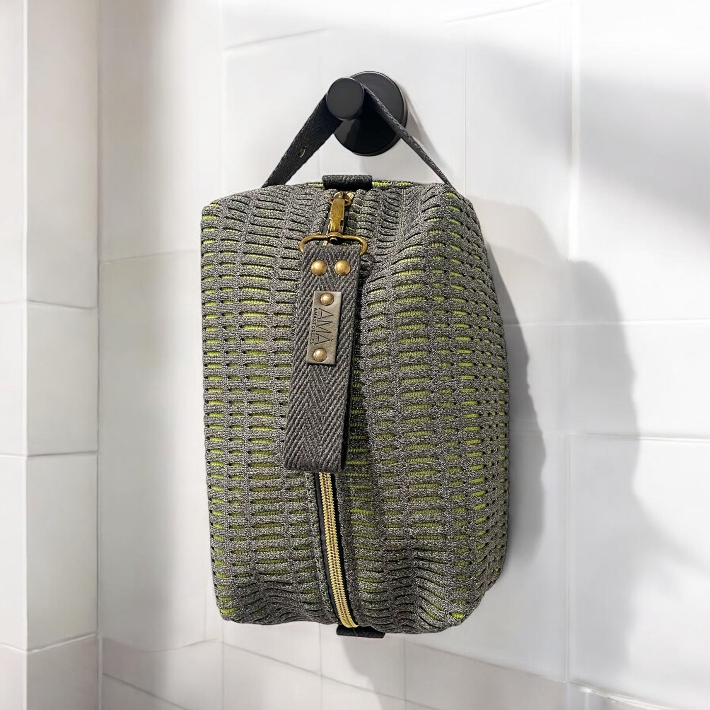 Necessaire personalizada Marta - Verde e Amarelo Fluorescente