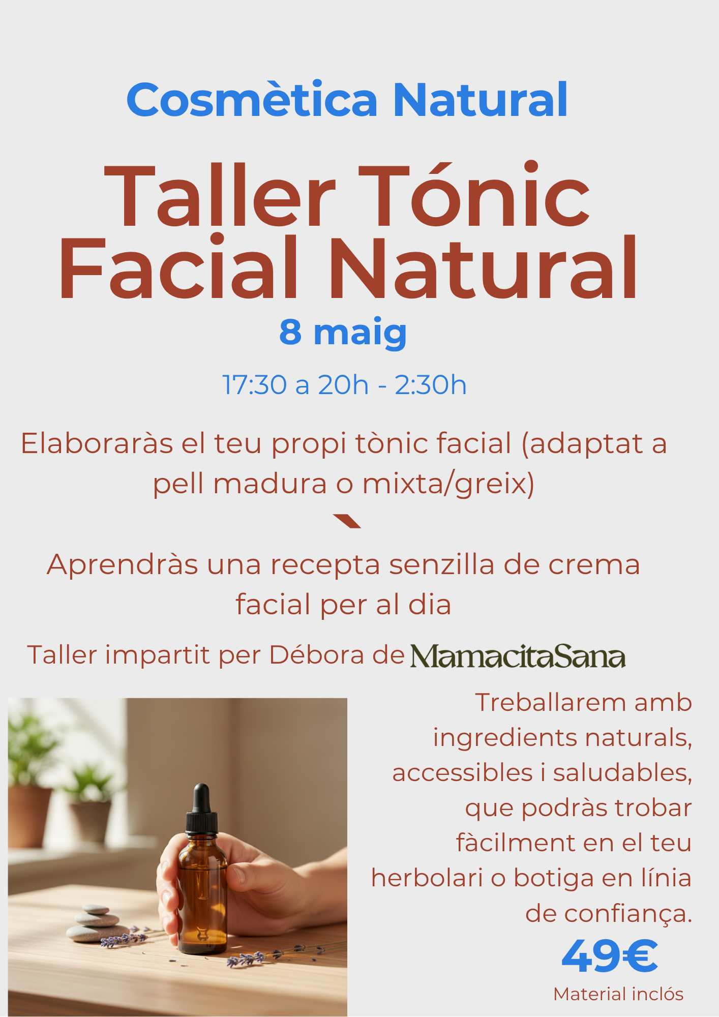 Taller Tónico Facial Natural - 8 Mayo