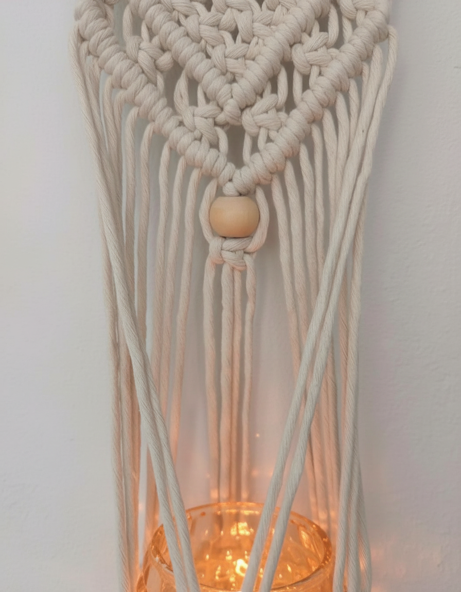 Taller Macramé en Barcelona: Porta Vela colgante  - 22 Mayo
